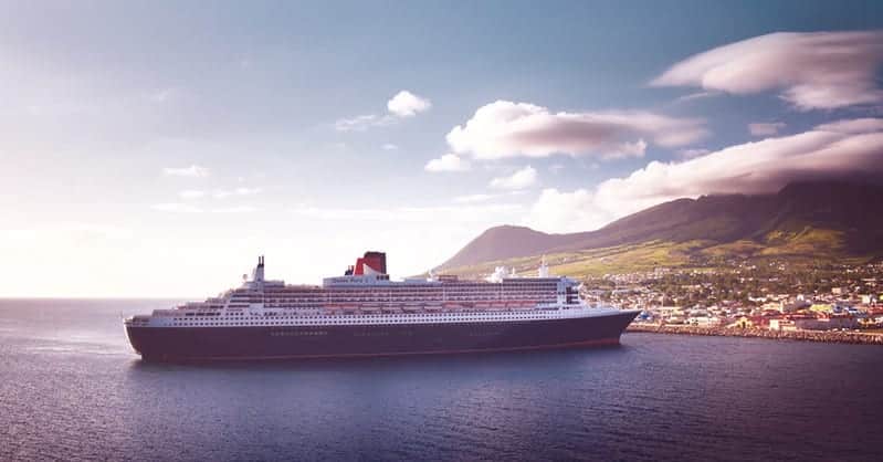 Queen Mary 2 in der Karibik. Foto: © Cunard