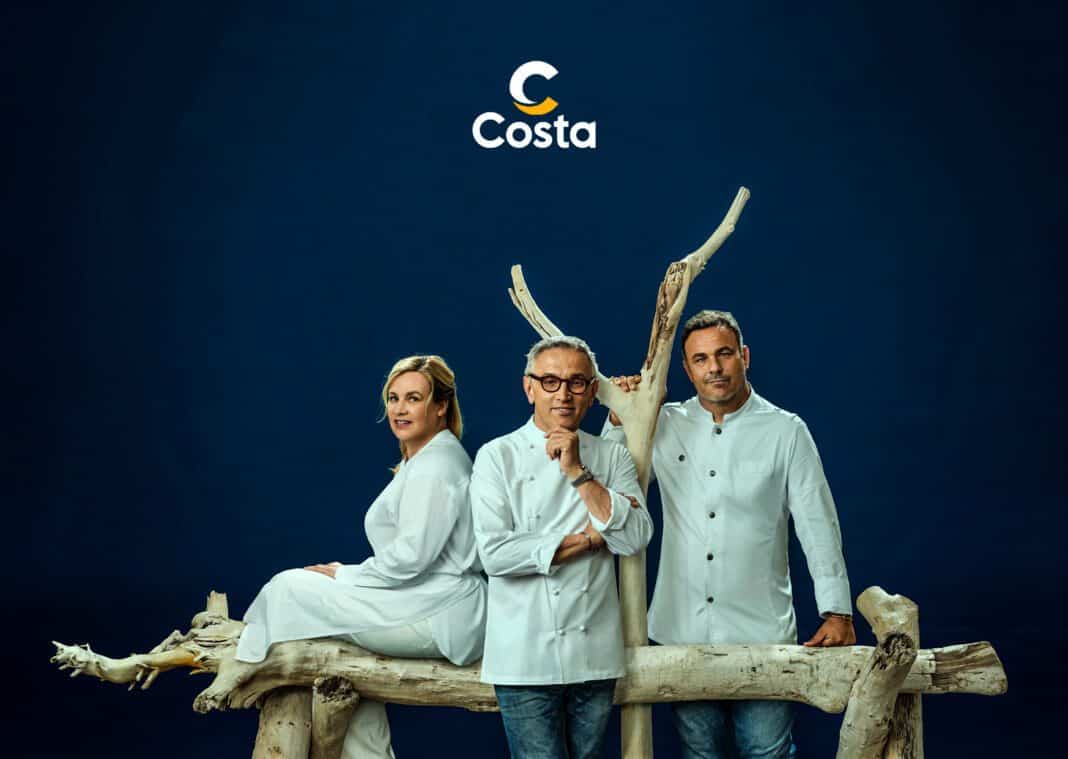 Costa Crociere startet eine Partnerschaft mit den Küchenchefs Hélène Darroze, Bruno Barbieri, und Ángel León. Foto: © Costa Crociere