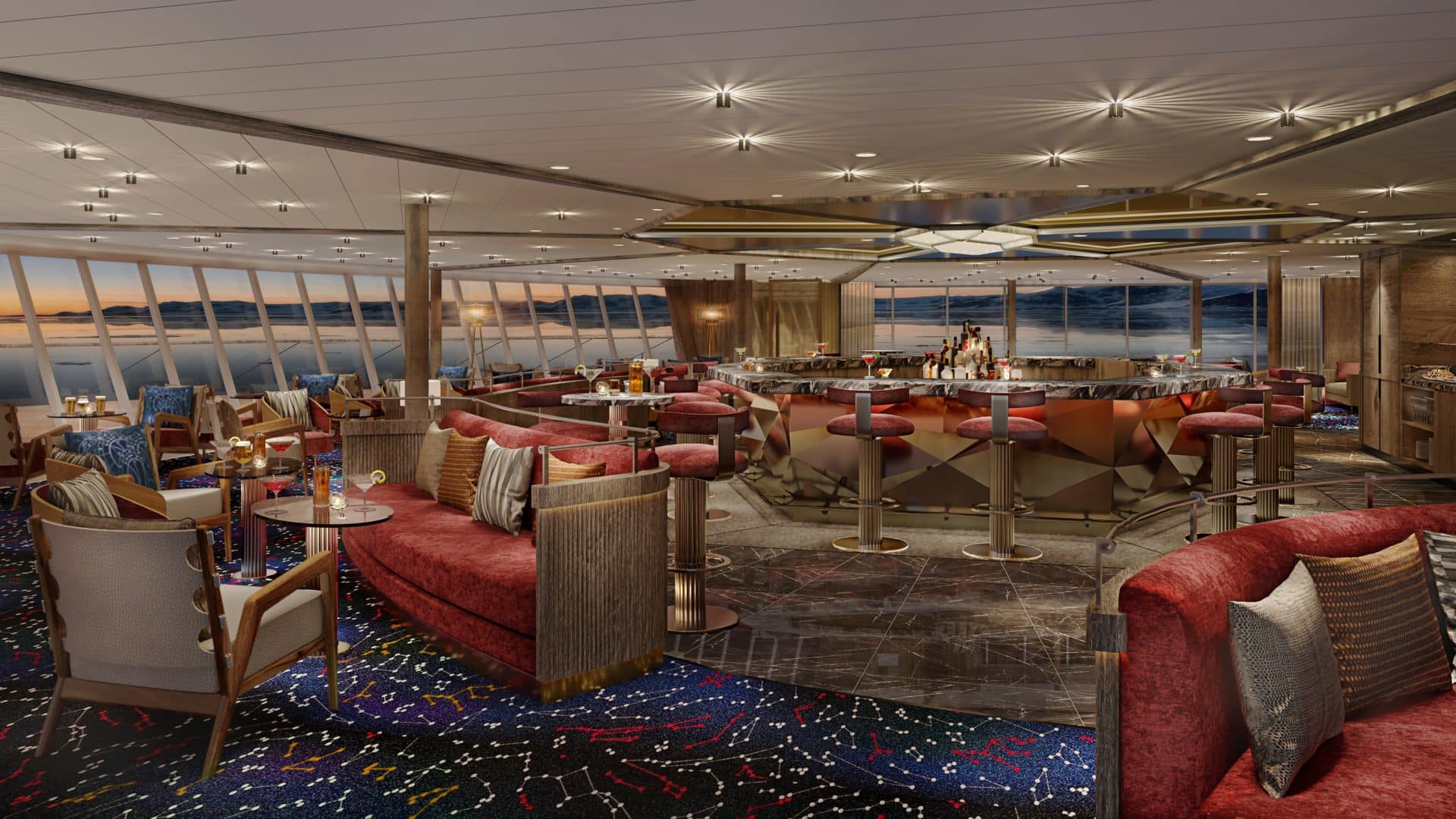 Seabourn expedition ships - Constellation Lounge