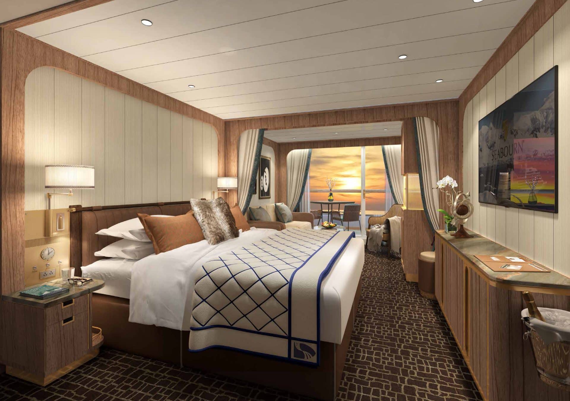 Seabourn expedition ships - Veranda Suite rendering