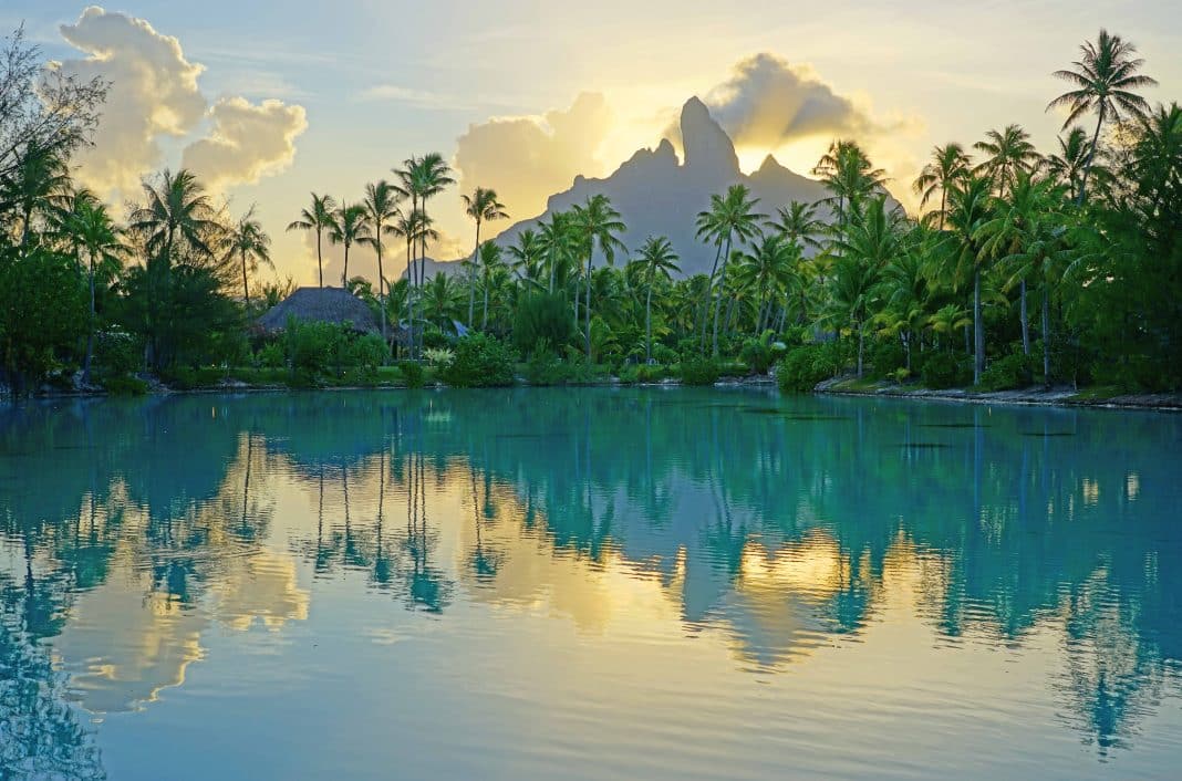 Blick auf den Berg Mont Otemanu, Bora Bora, Französisch-Polynesien. Foto: © Oceania Cruises