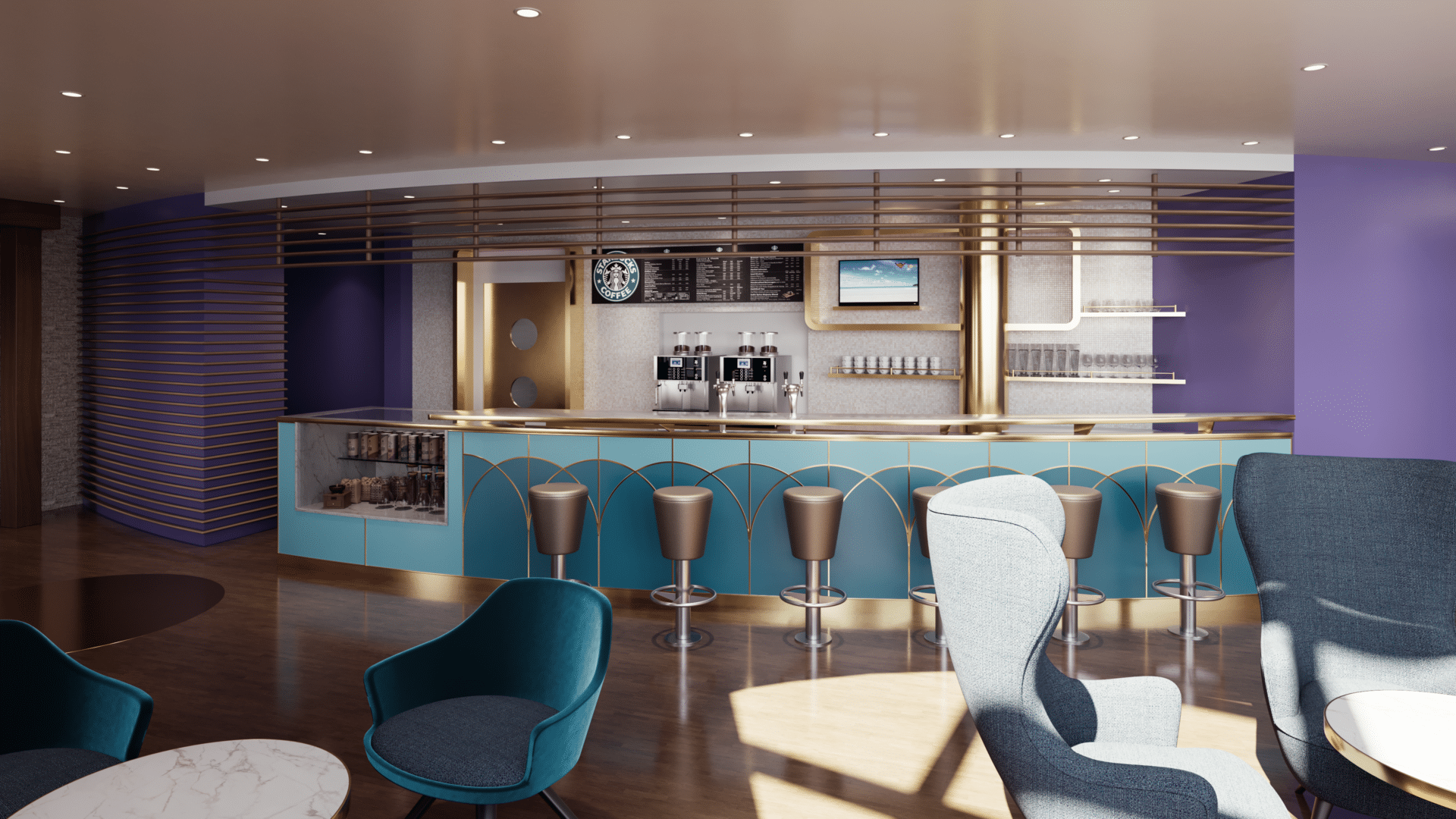 AIDAdiva, Bar, neuer Look (Rendering). Foto: © AIDA Cruises