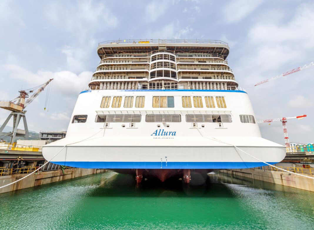 Allura Float-Out am 29.6.2024 auf der Fincantieri-Werft Sestri Ponente, in der Nähe von Genua. Foto: © NCL Corporation Ltd.