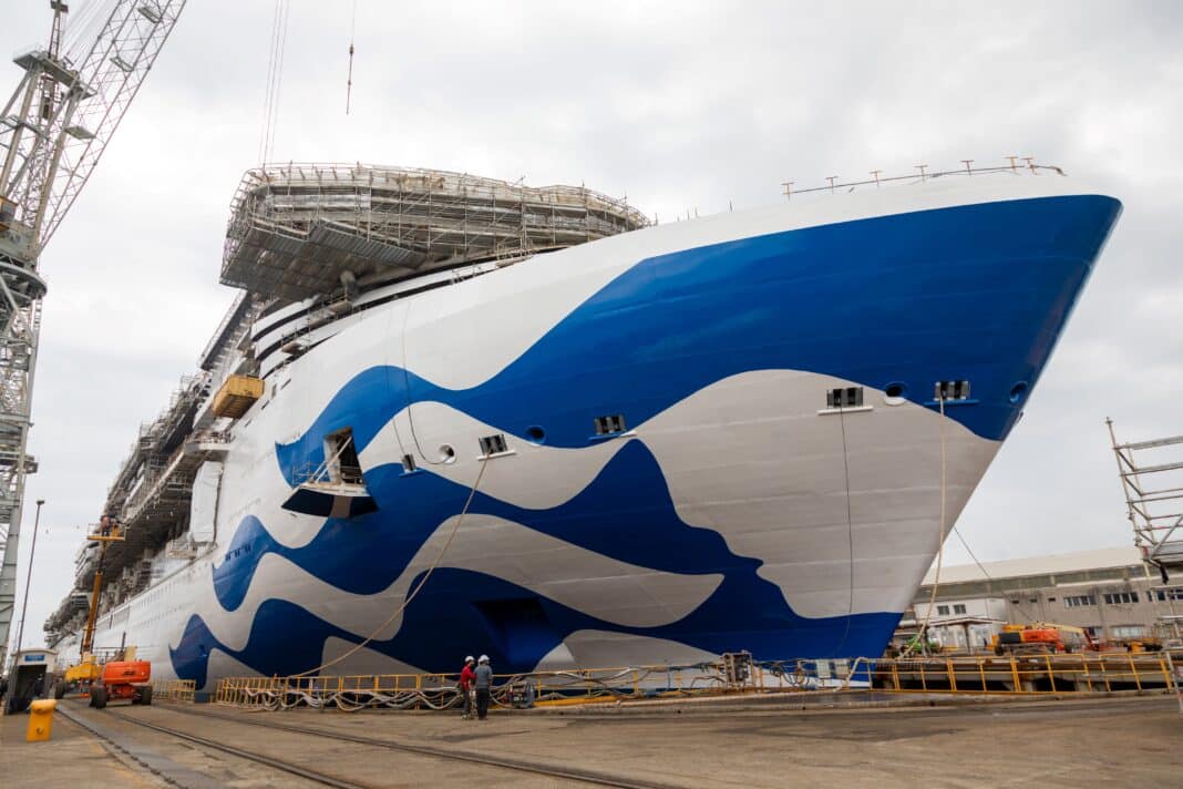 Die Star Princess auf der Fincantieri-Werft in Monfalcone. Foto: Fincantieri