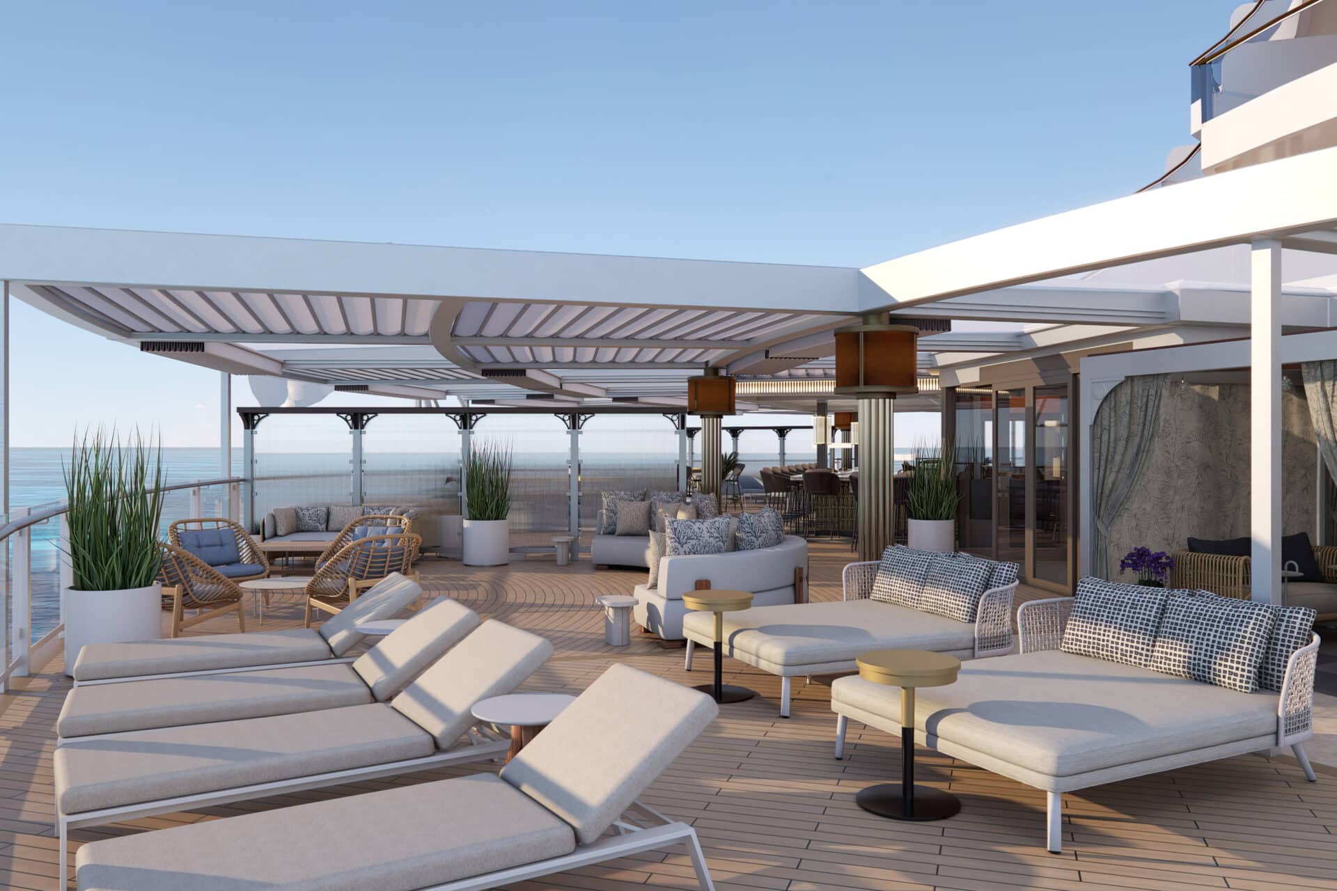 Indulge Outdoor Lounge, Foto: © Norwegian Cruise Line (Rendering)