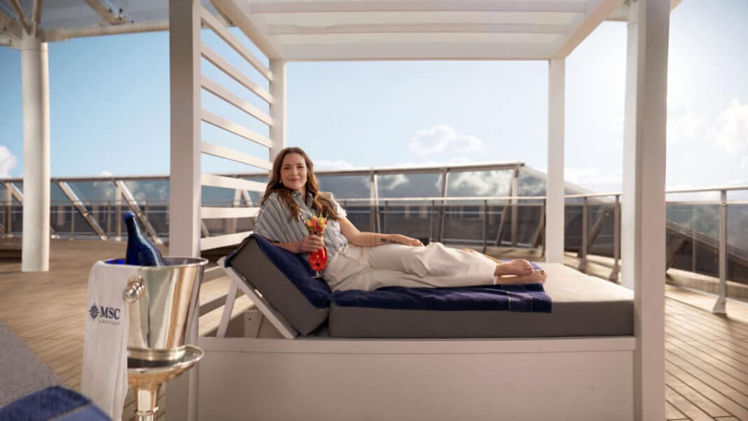 Wird die MSC World America taufen: US-Schauspielerin Drew Barrymore. Foto: MSC Cruises